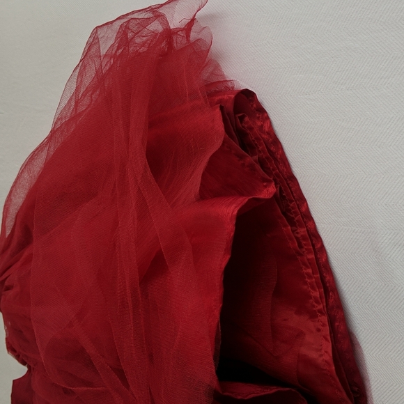 heirlooms by Polly Flinders fancy red tulle holiday dress 3T toddler girls - Picture 4 of 12